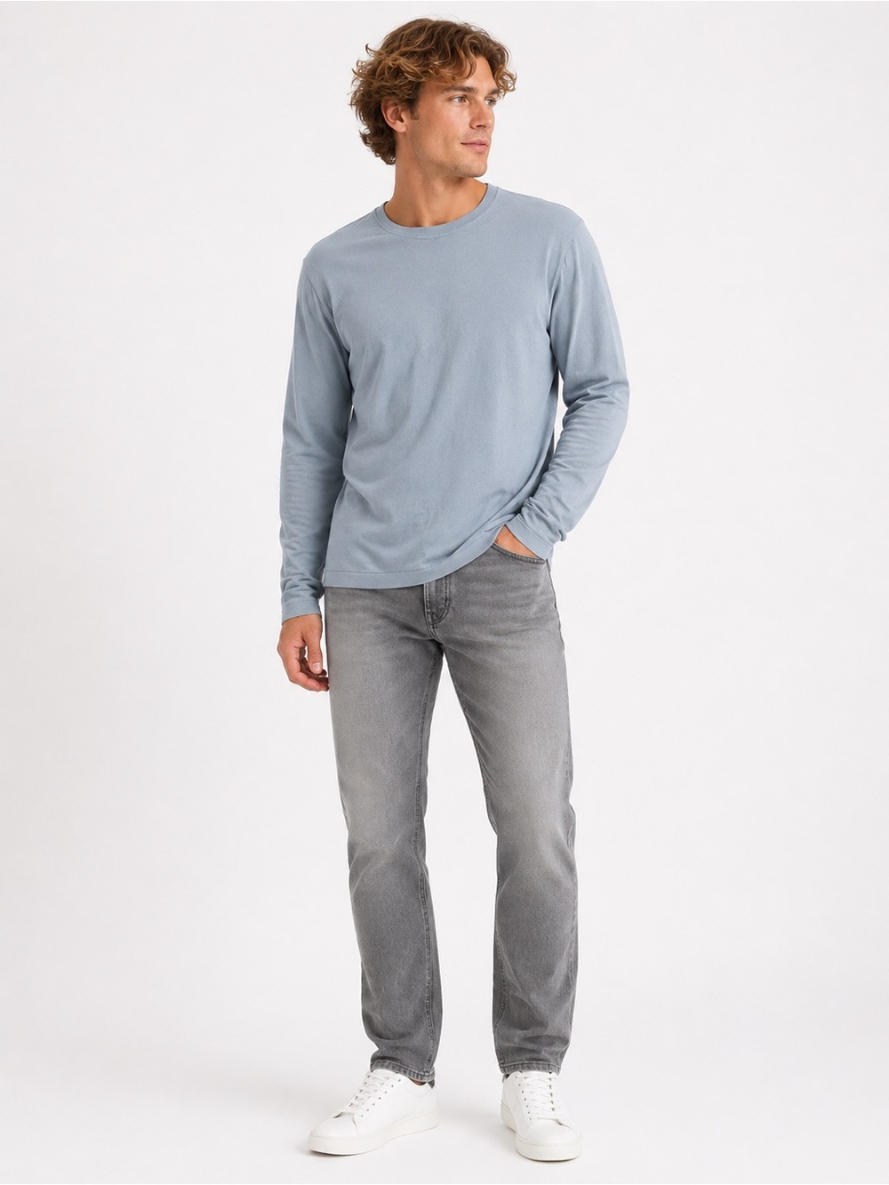 Banana Republic Men’s Silk Cashmere Crewneck Sweater Light Blue Tall XXL